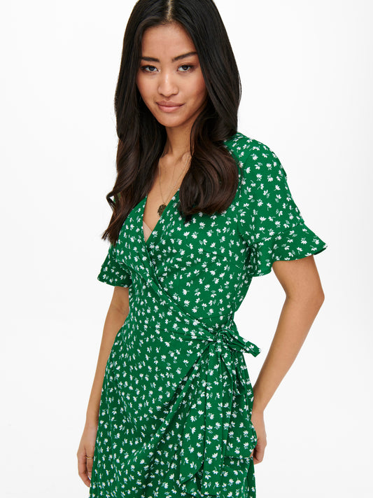 ONLOLIVIA S/S Short Dress - Grønn