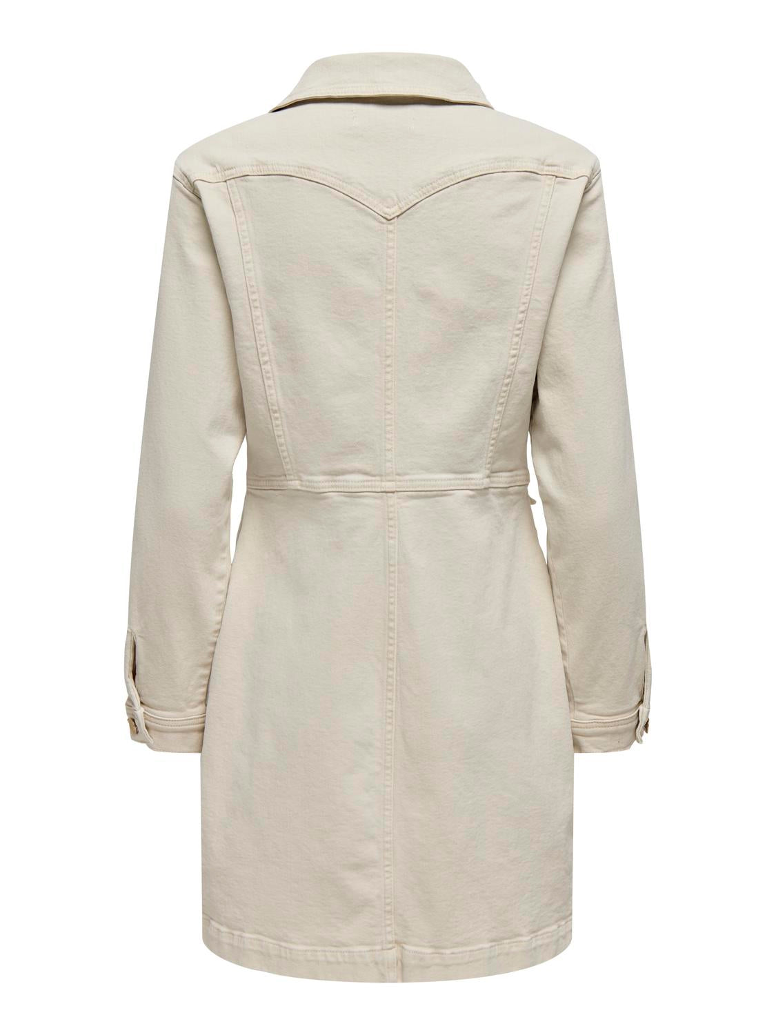 ONLAUGUSTA Denim Dress - Beige