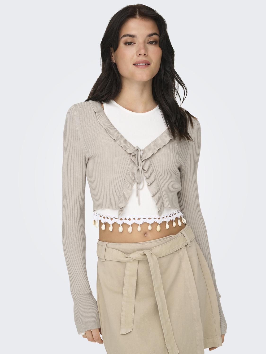 ONLMILA Tie Cardigan - Beige