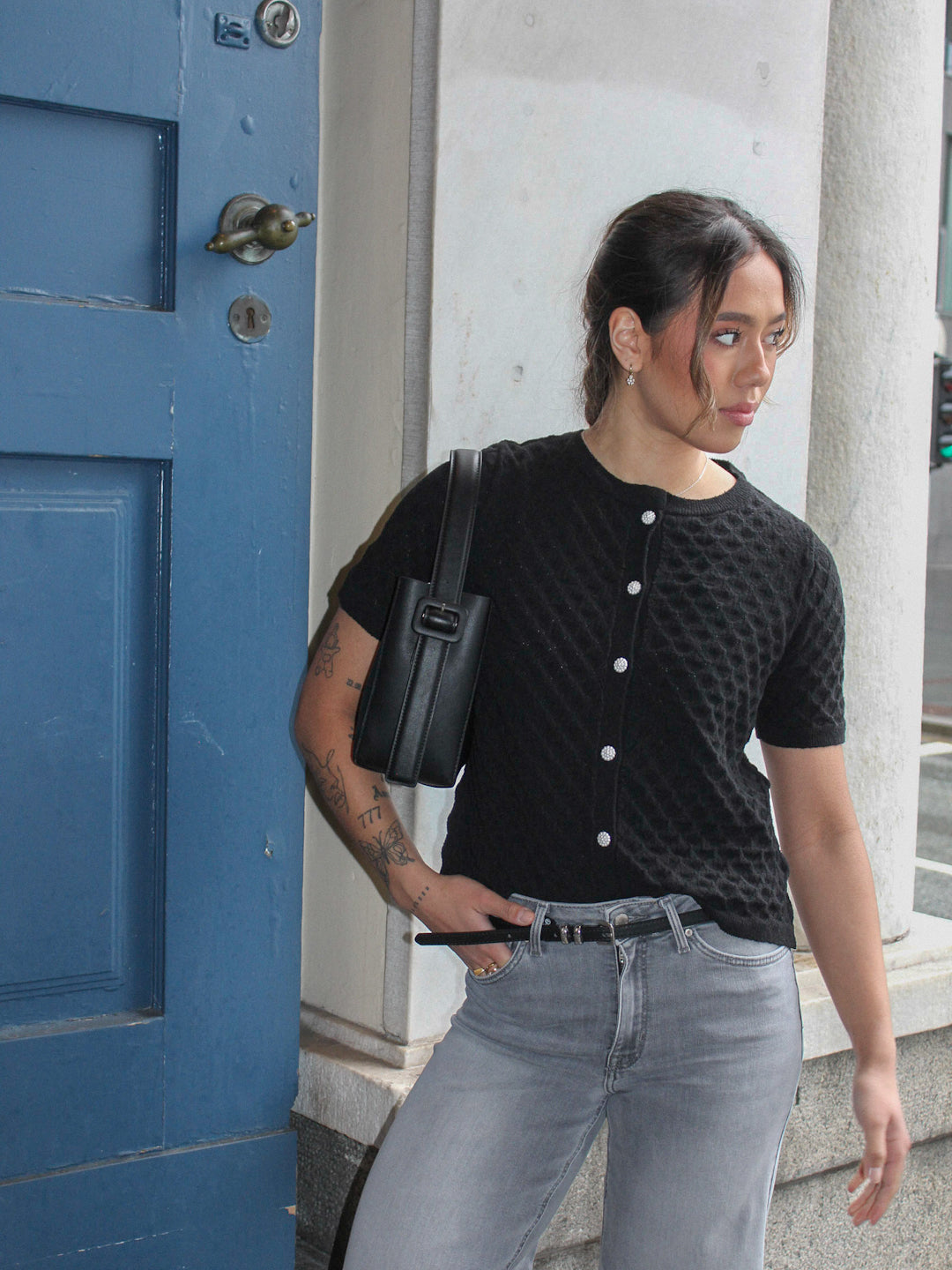 ONLSOFIA S/S Cardigan - Sort