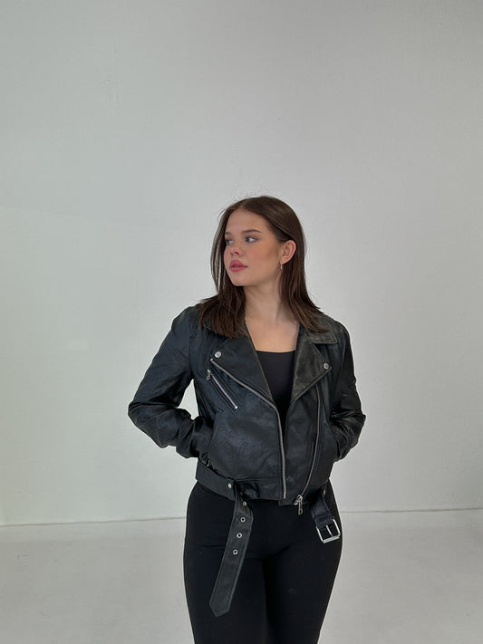 ONLVERA Faux Leather Jacket - Sort