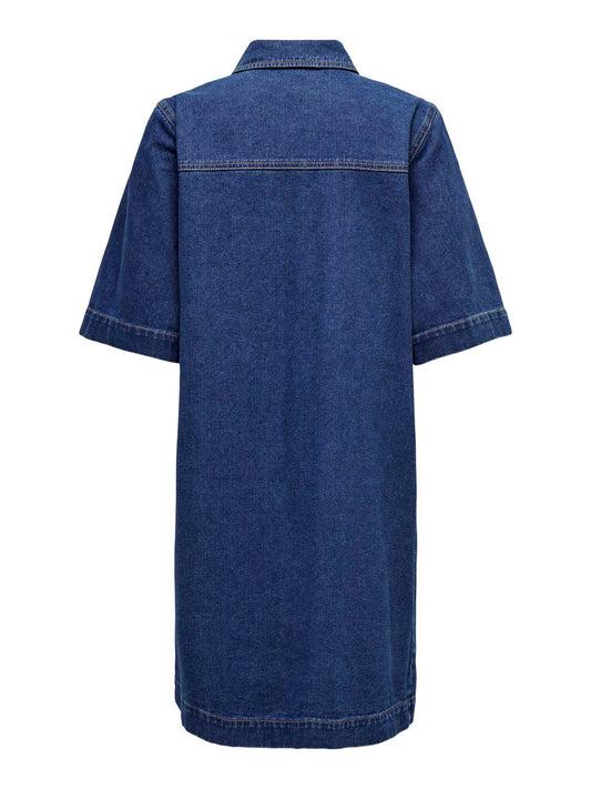 ONLBELLE Short Denim Dress - Blå