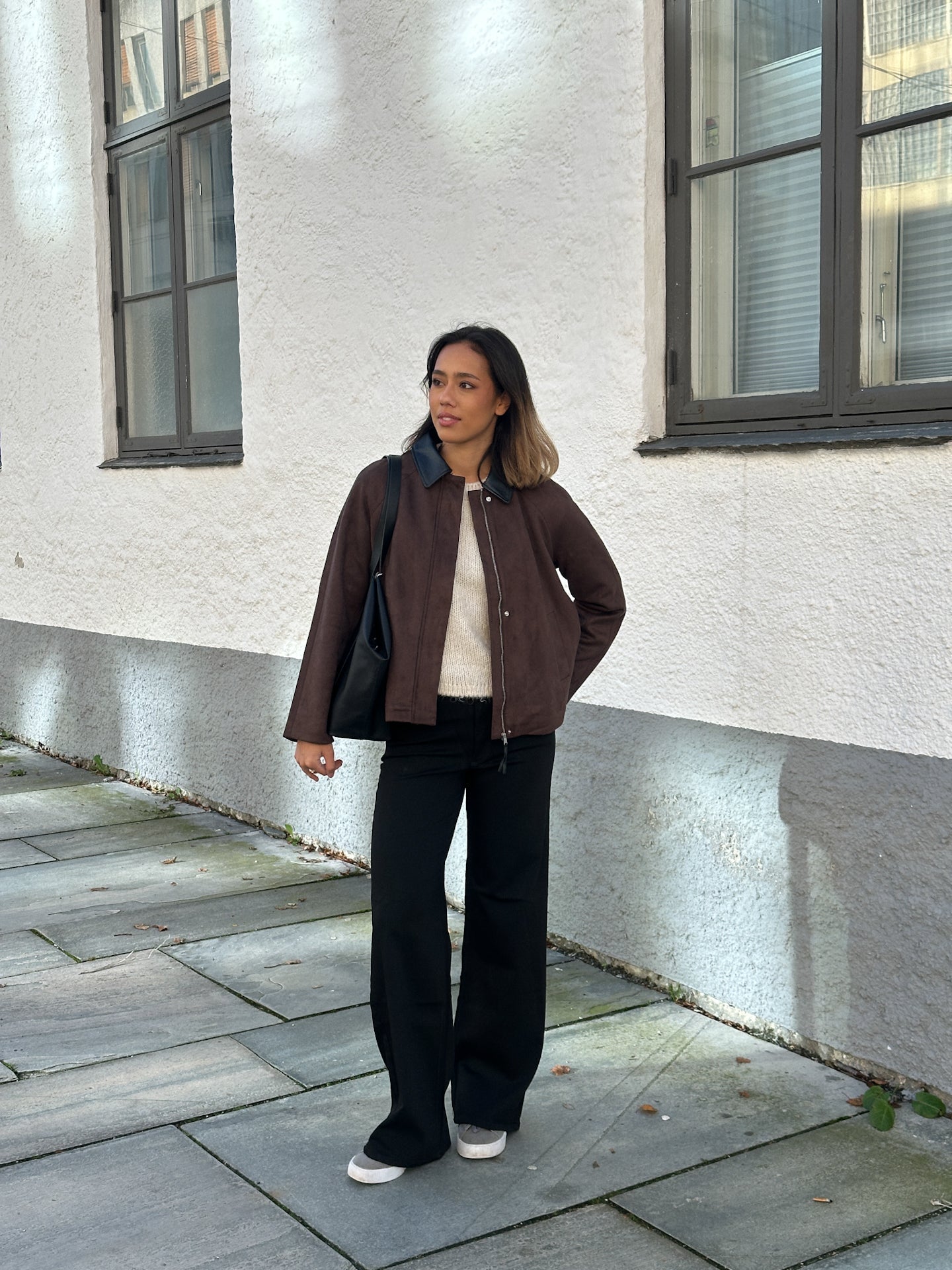 ONLABBIE Faux Suede Jacket - Brun