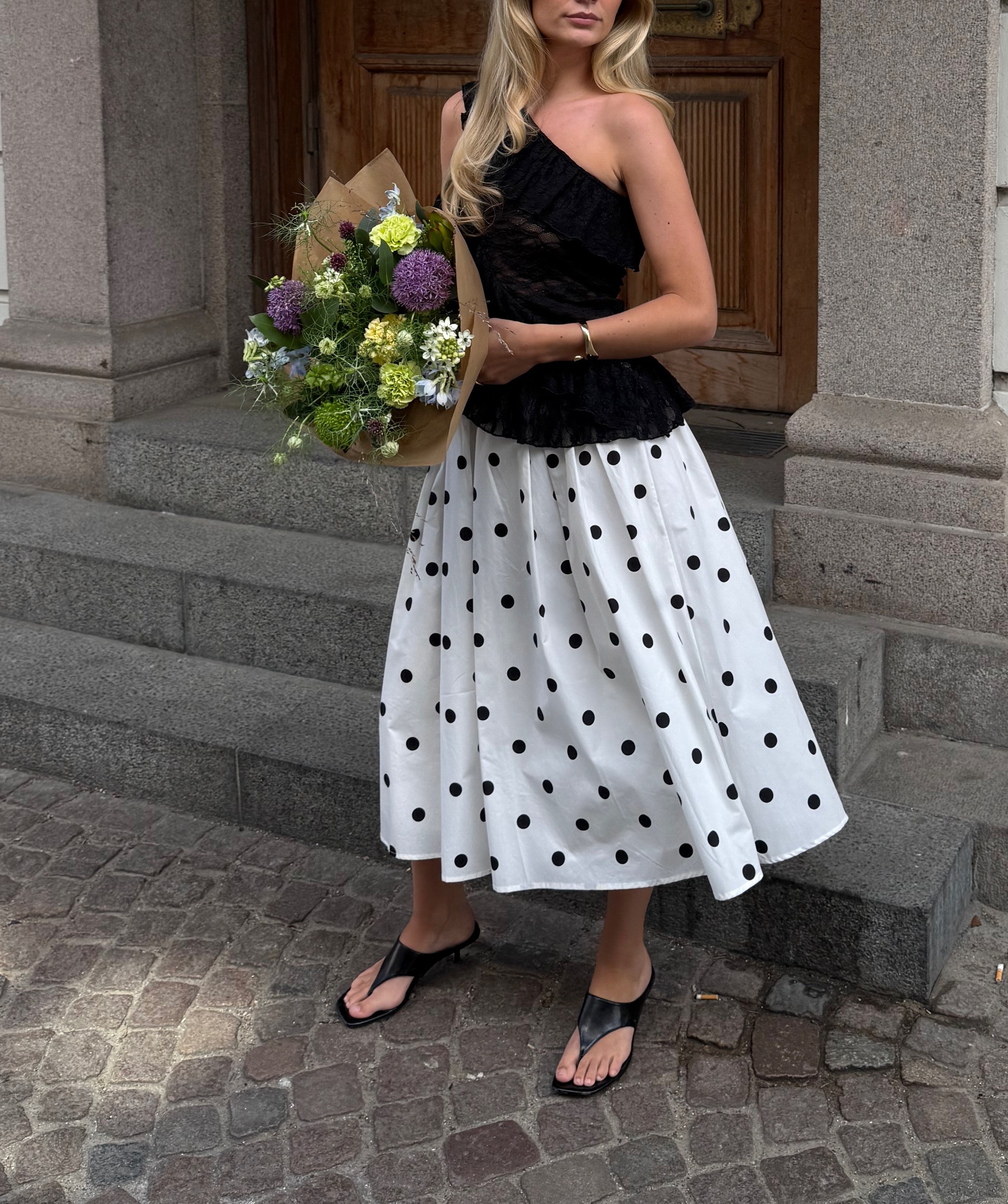 ONLMAILA Long Pleat Skirt - Hvit