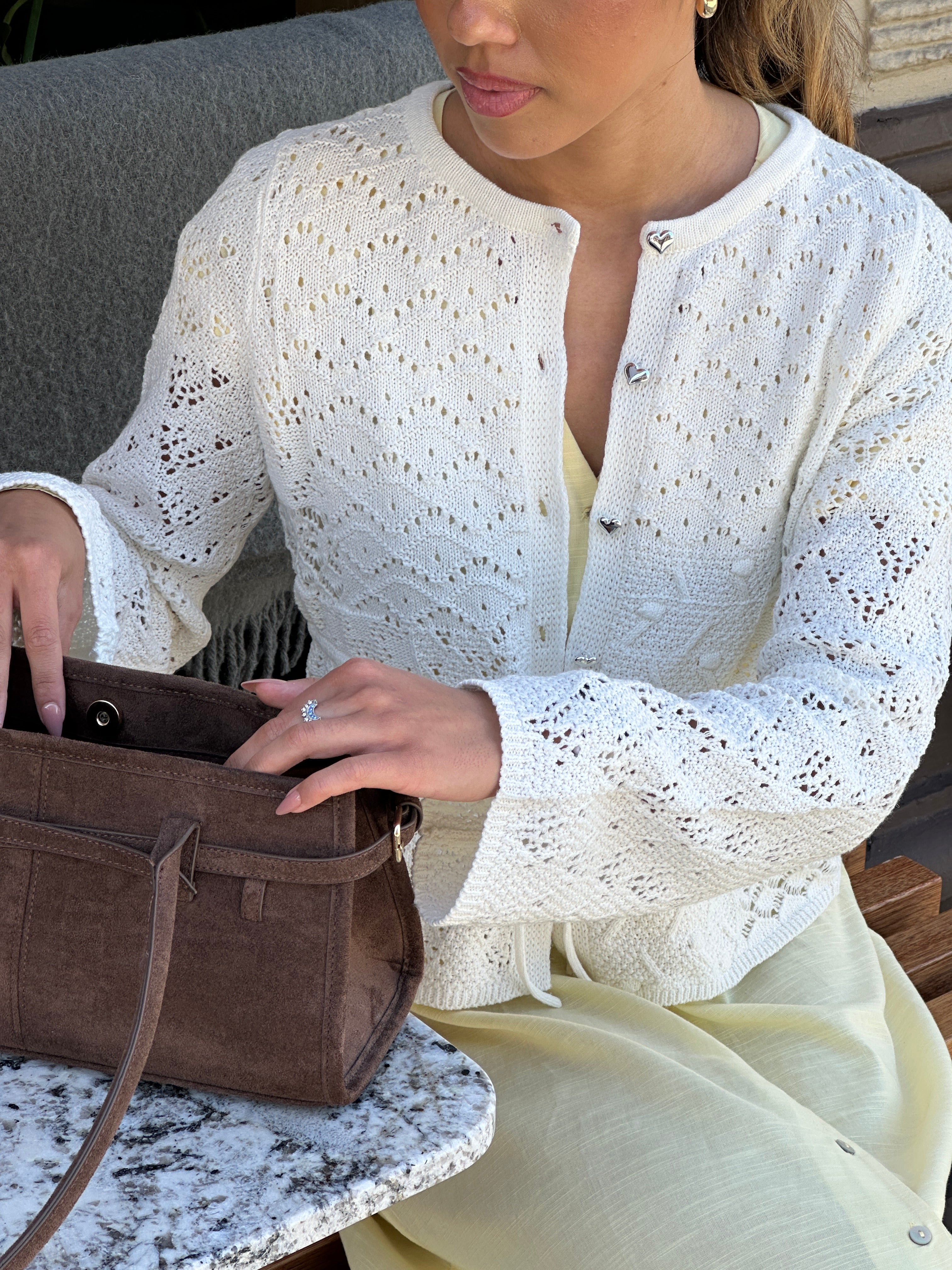 ONLELKE Cardigan - Hvit