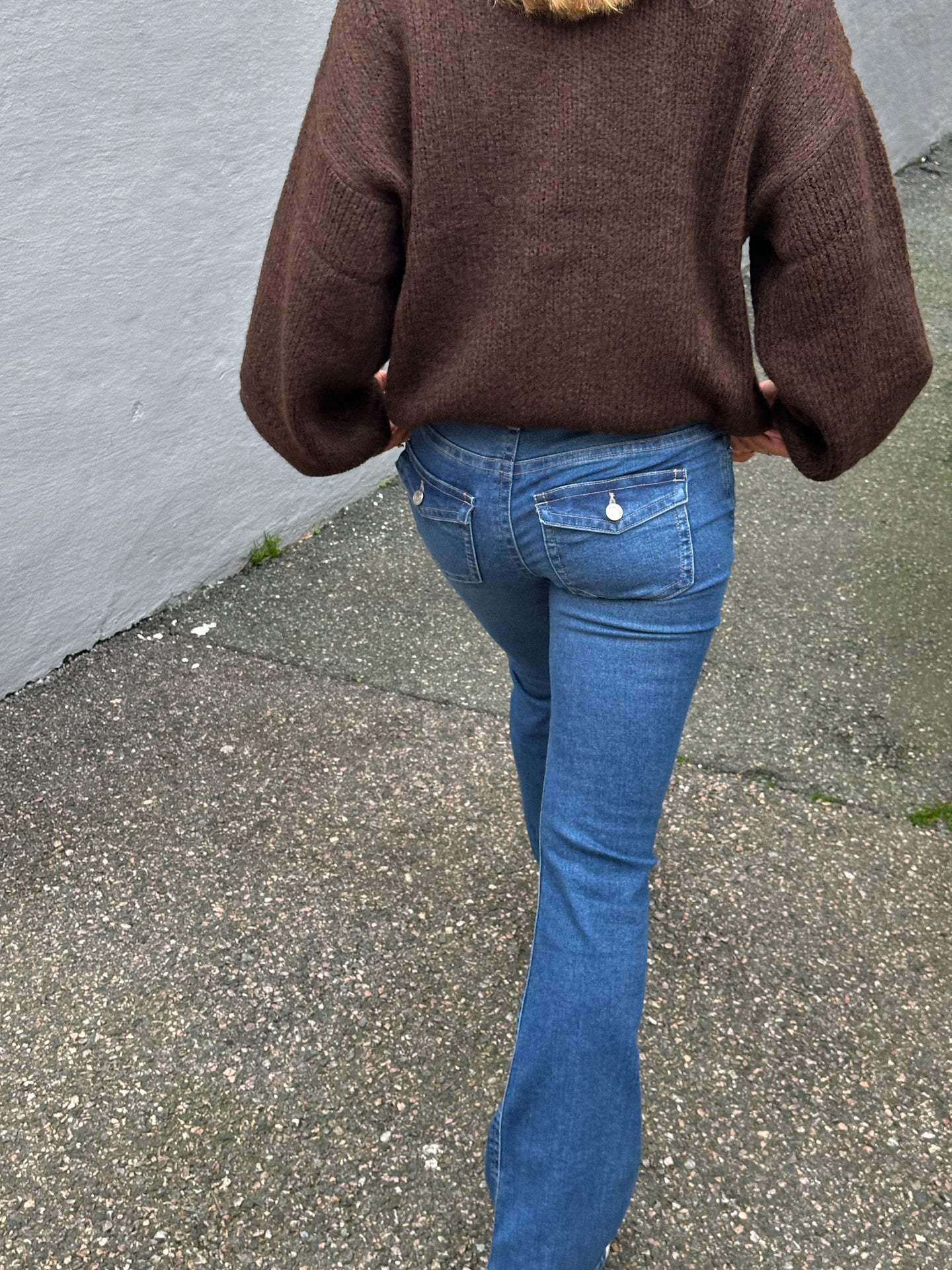 ONLPHOEBE Back Pocket LW Flared Jeans - Blå