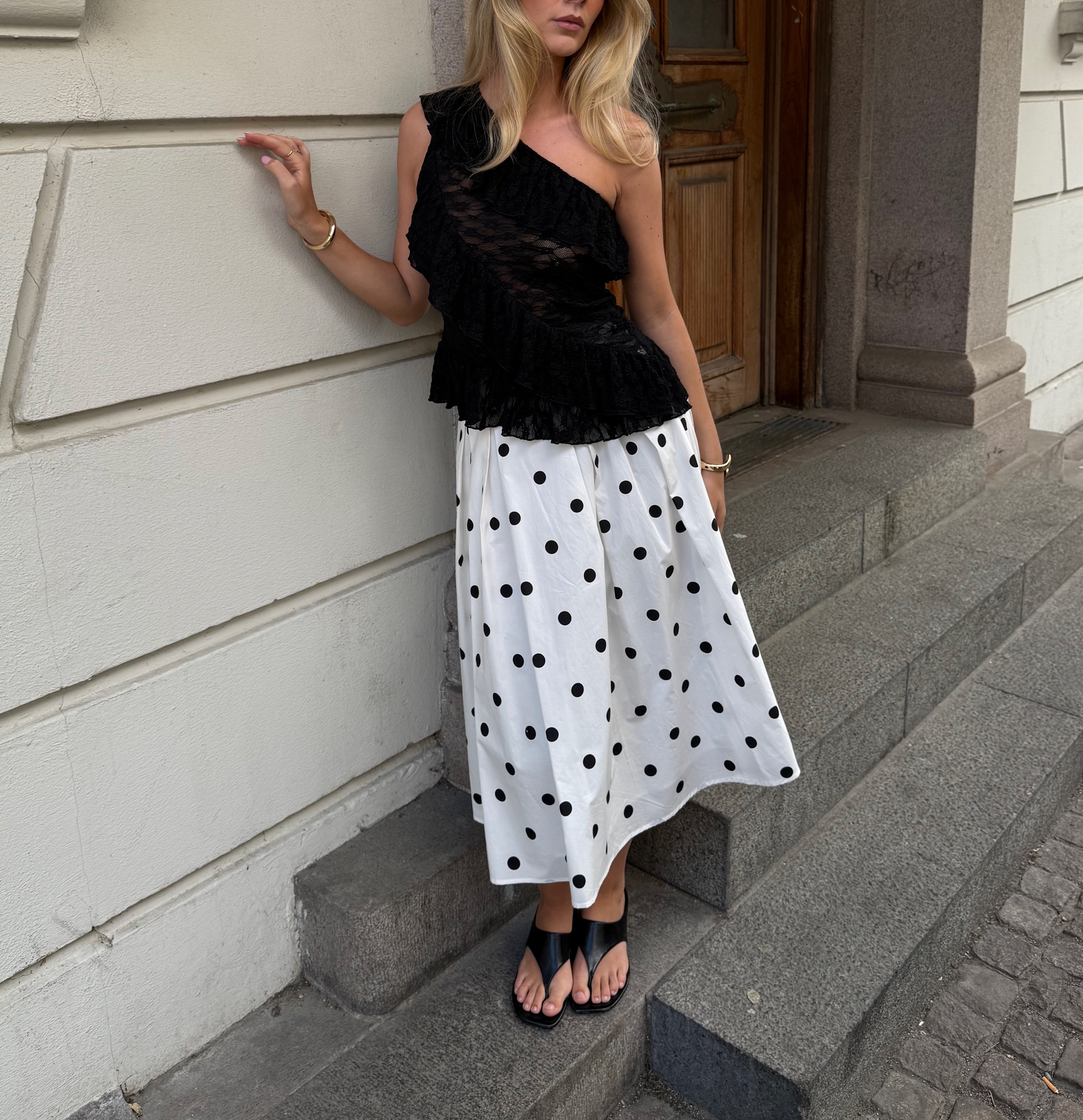 ONLMAILA Long Pleat Skirt - Hvit