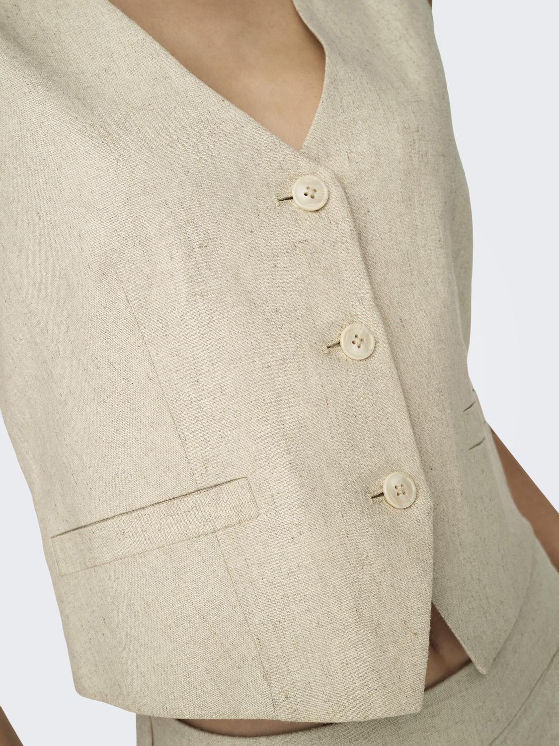 JDYMAYA Linen Vest - Beige