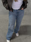 ONLJUICY Rhinestone HW Wide Jeans - REA365