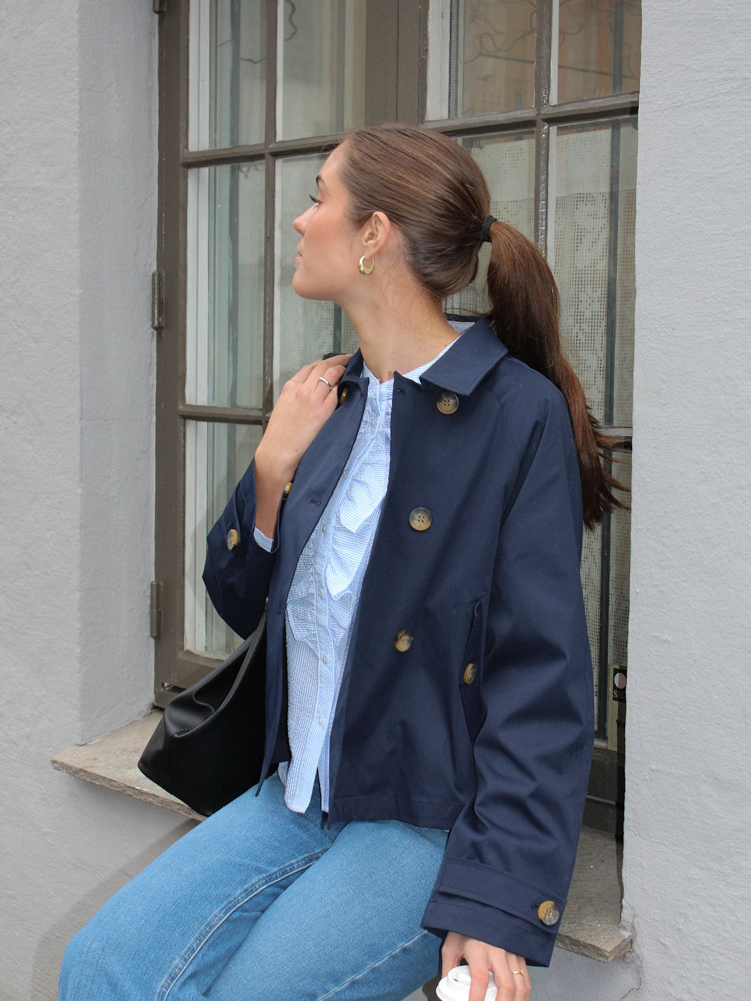 ONLAPRIL Trenchcoat - Blå