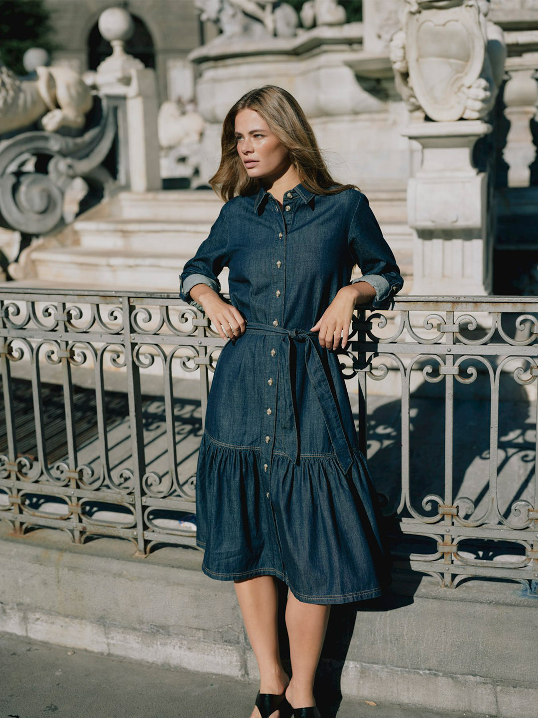 ONLSEVIGNY Long Denim Dress - Blå