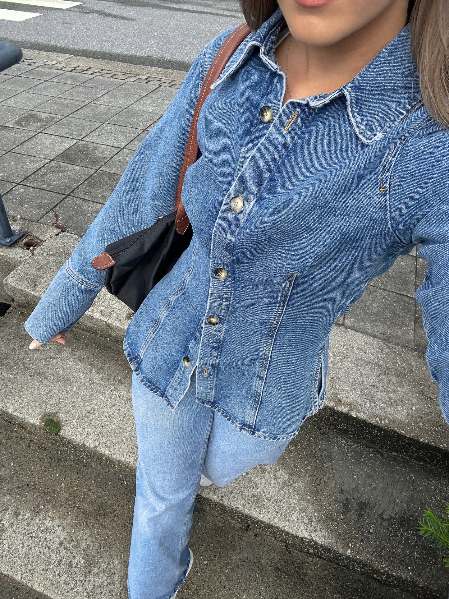 ONLNARA Denim Shirt - Blå