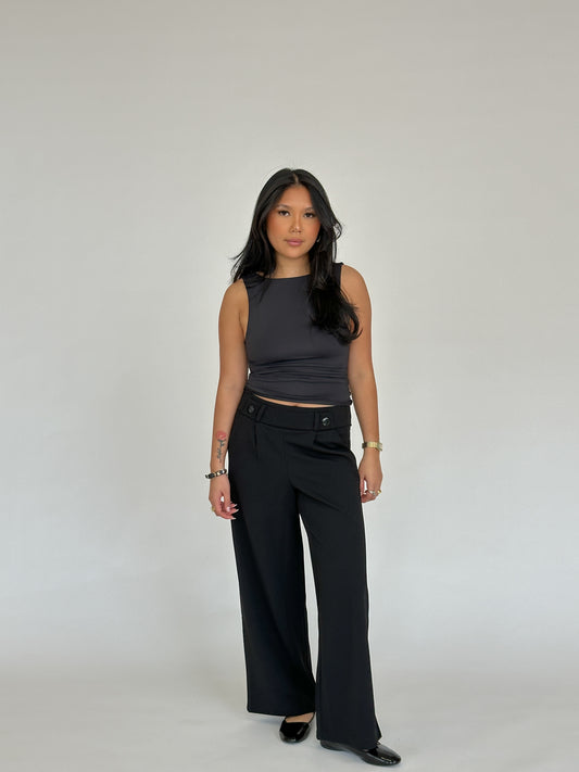 JDYGEGGO MW Wide Pant - Sort