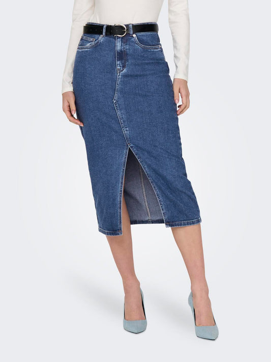 ONLSIRI Denim Midi Skirt - Blå