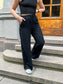JDYSAY Linen HW Wide Pant - Sort