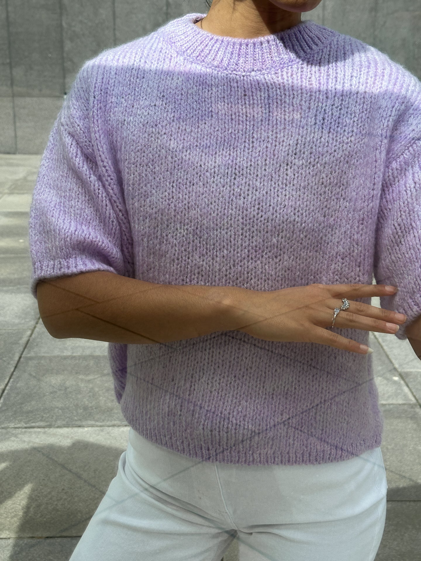 JDYLINEA S/S Pullover - Lilla