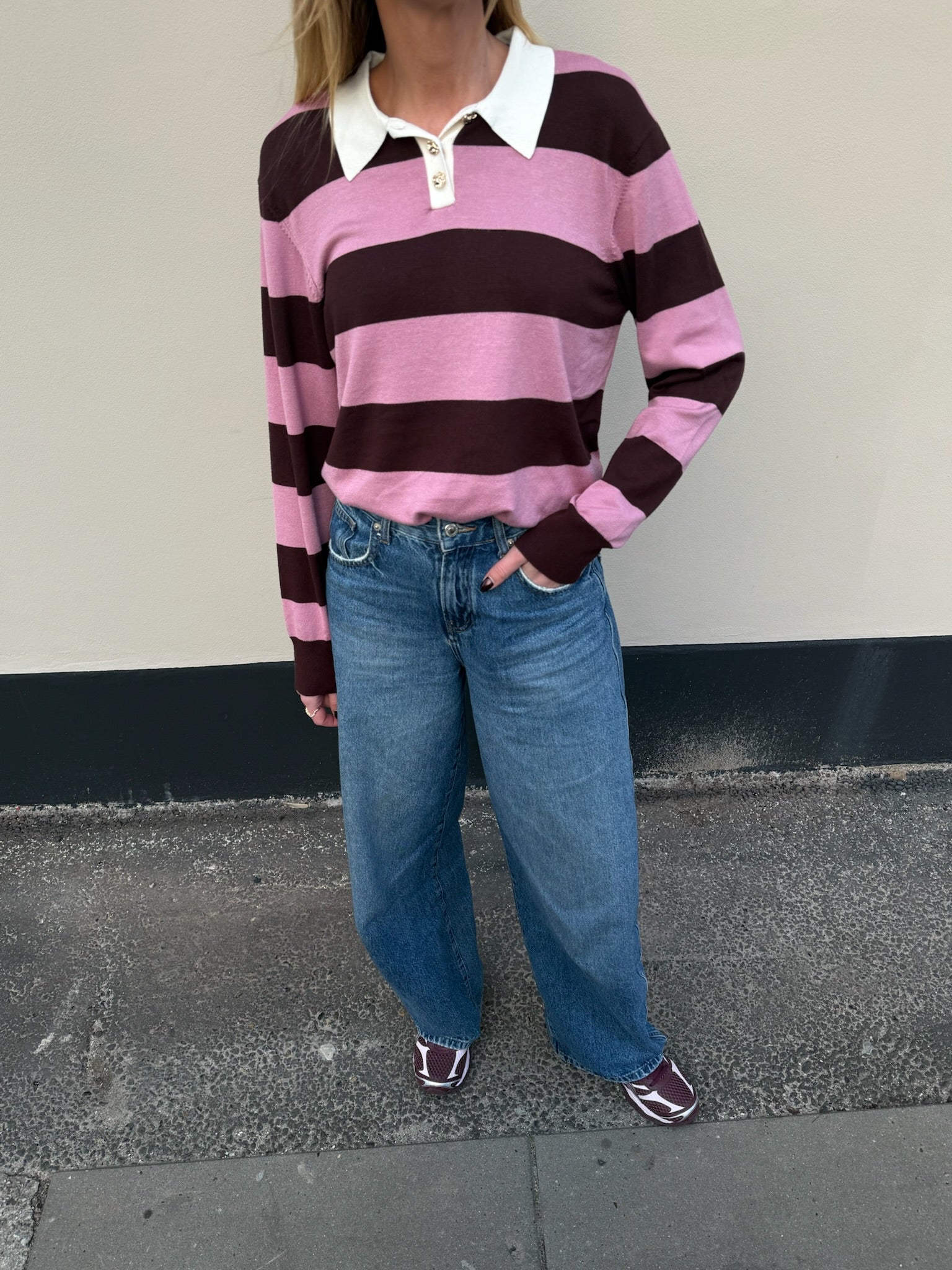 JDYNAIMA Polo Pullover - Stripete