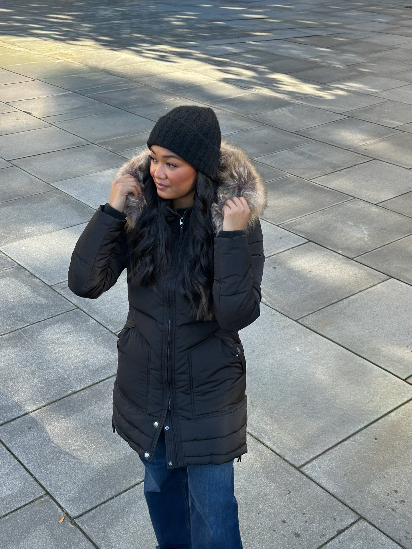 ONLRHODA Down Coat - Sort