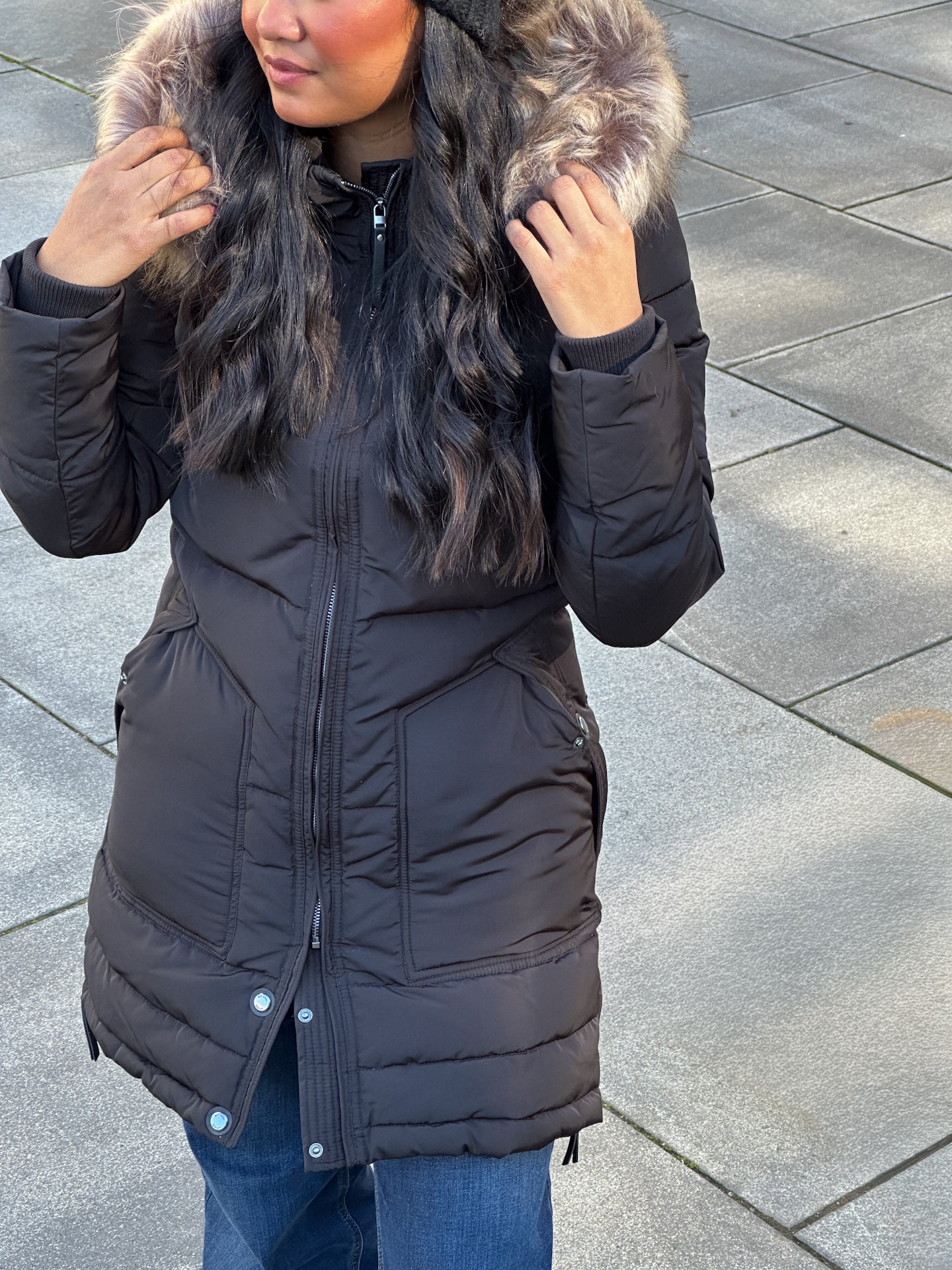 ONLRHODA Down Coat - Sort