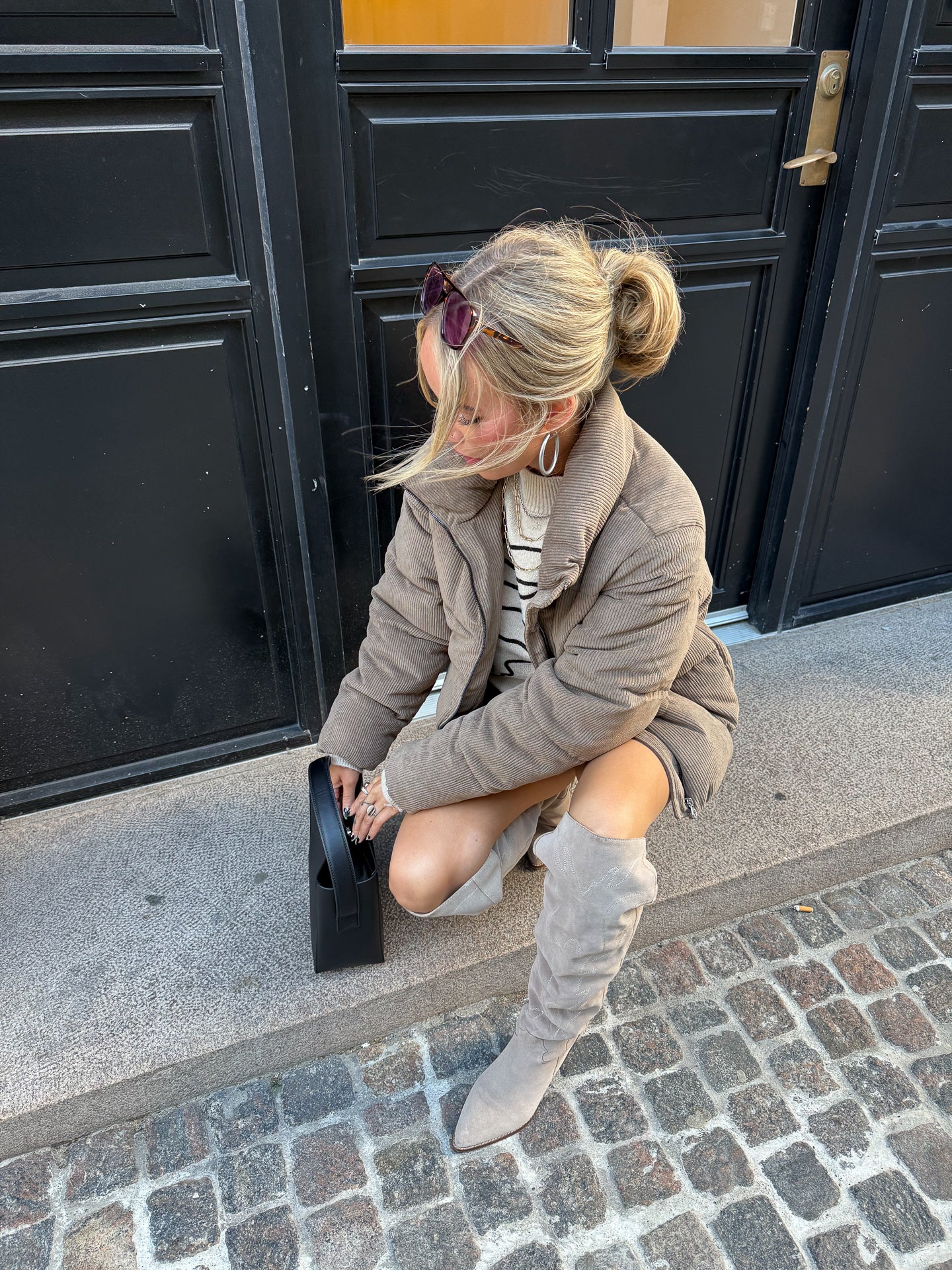 ONLNEWDOLLY Corduroy Puffer Jacket - Brun