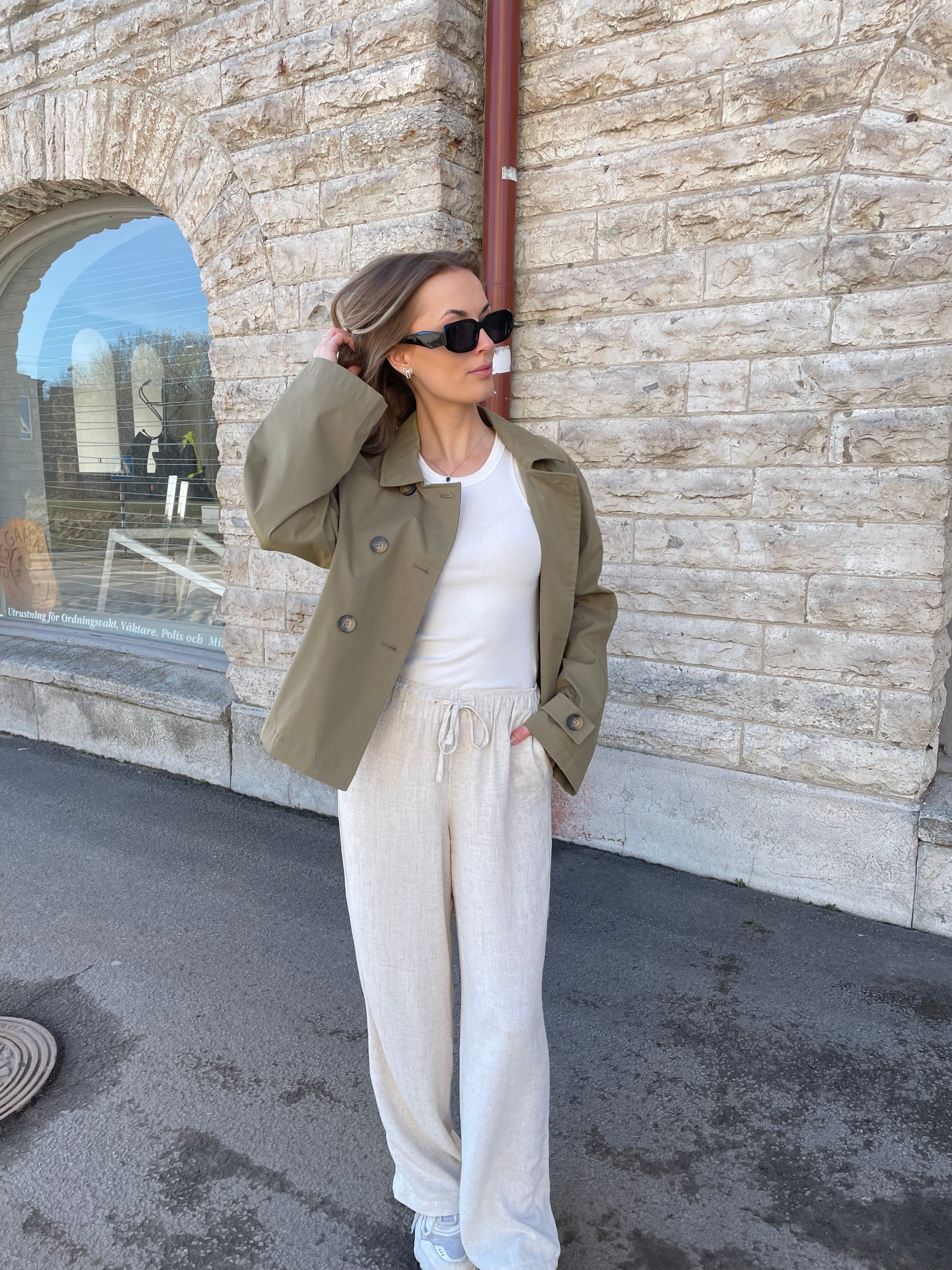 ONLSIESTA MW Straight Linen Pant - Beige