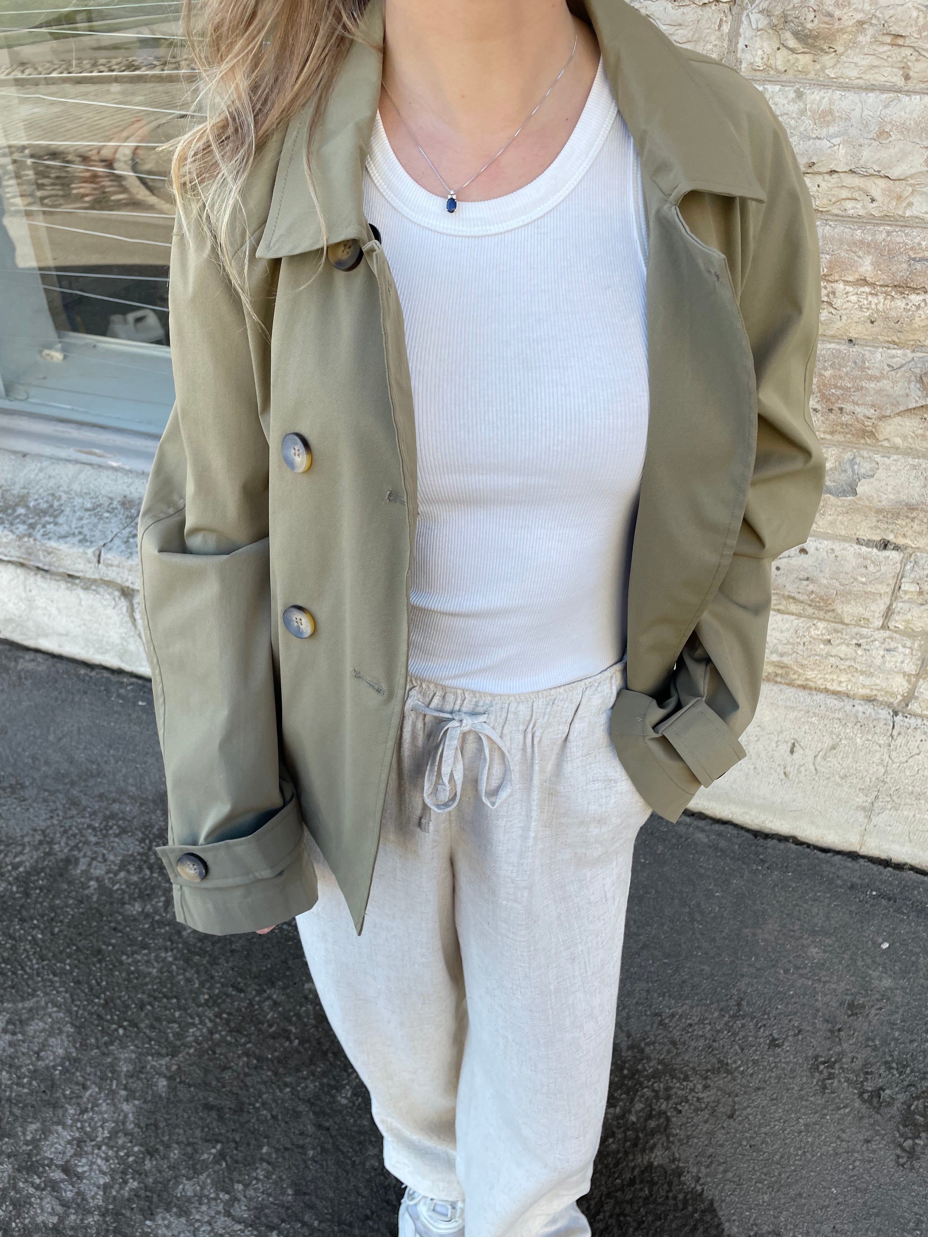 ONLSIESTA MW Straight Linen Pant - Beige