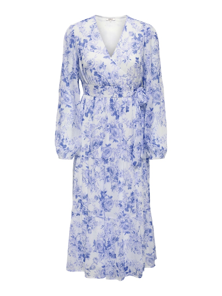 ONLMIRIAM L/S Wrap Midi Dress - Blå