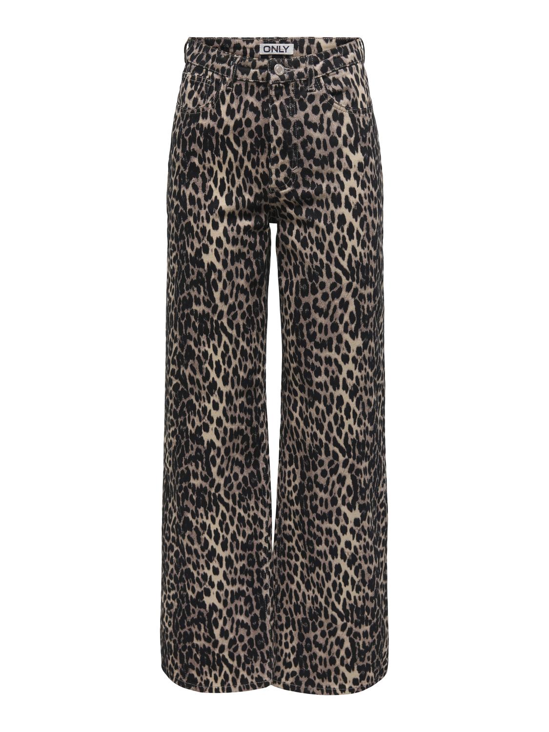 ONLJUICY-ANLIE HW Wide Pant - Mønstret