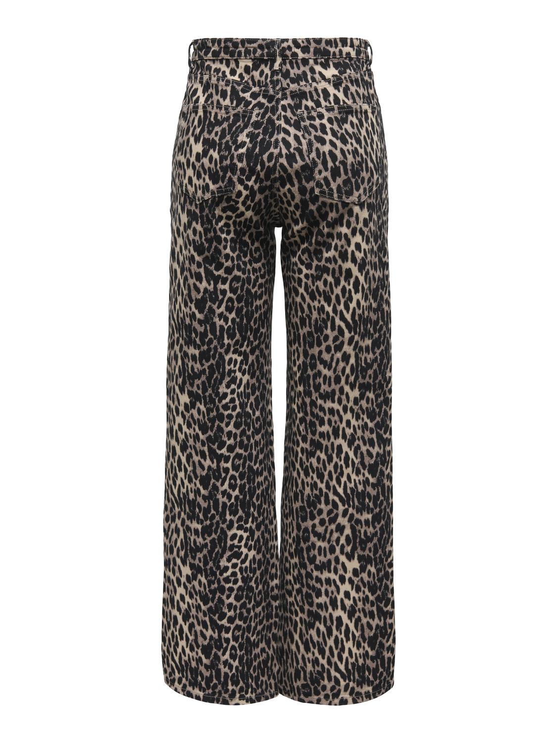 ONLJUICY-ANLIE HW Wide Pant - Mønstret