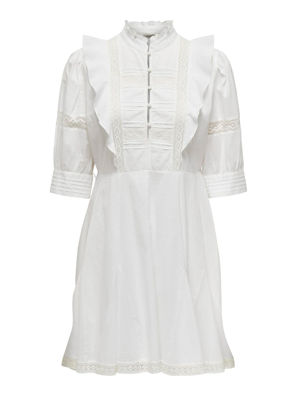 PGBENEDICTE Short Dress - Hvit