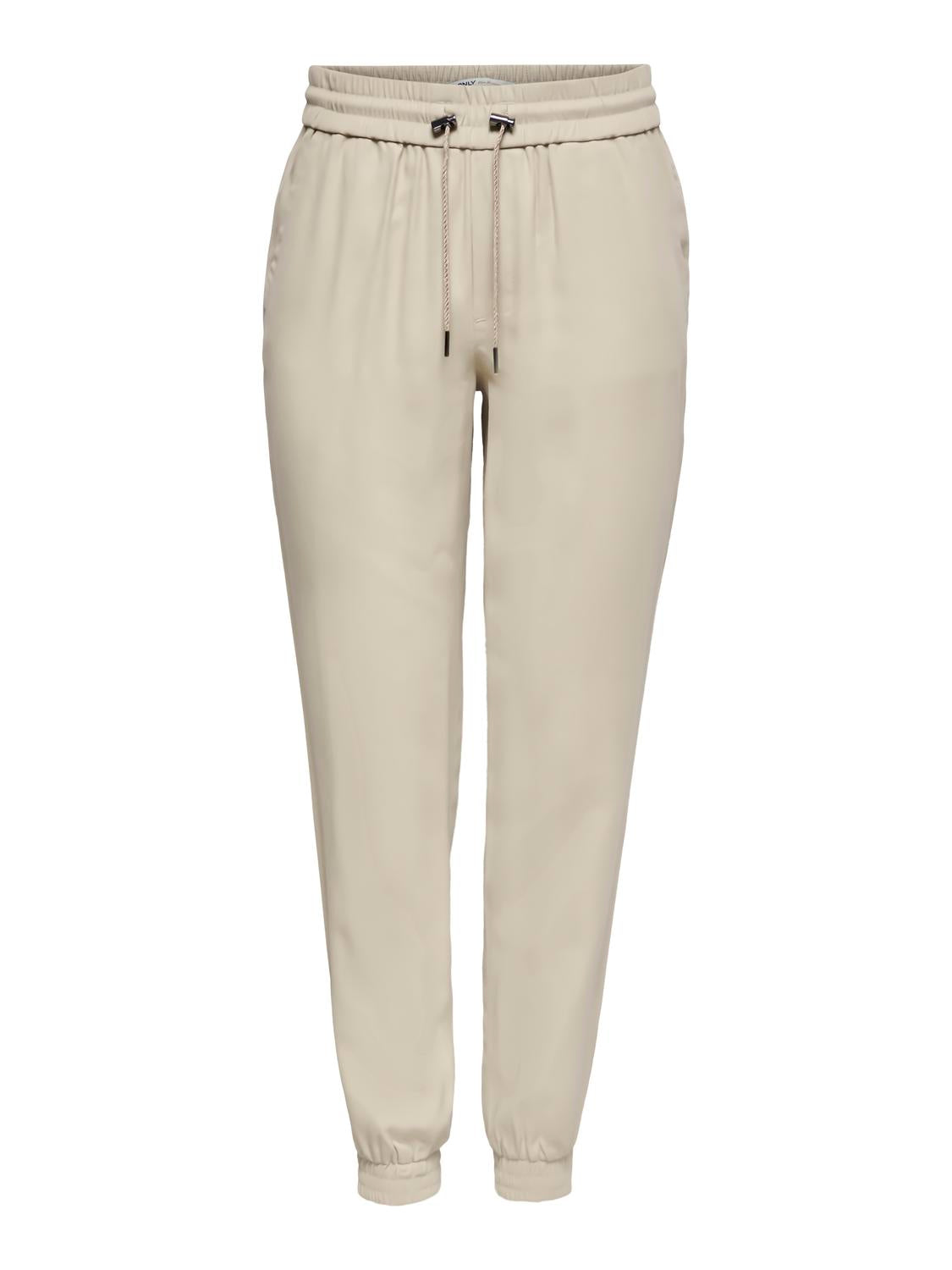 ONLKELDA-EMERY MW Straight Pant - Beige