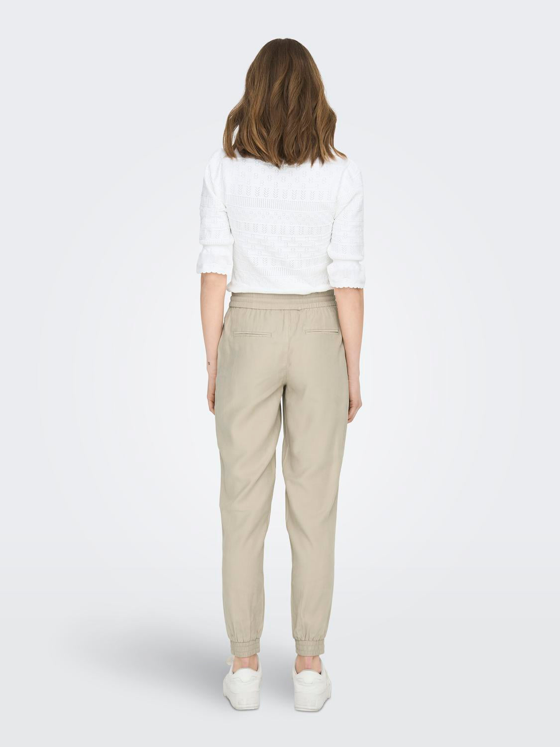 ONLKELDA-EMERY MW Straight Pant - Beige