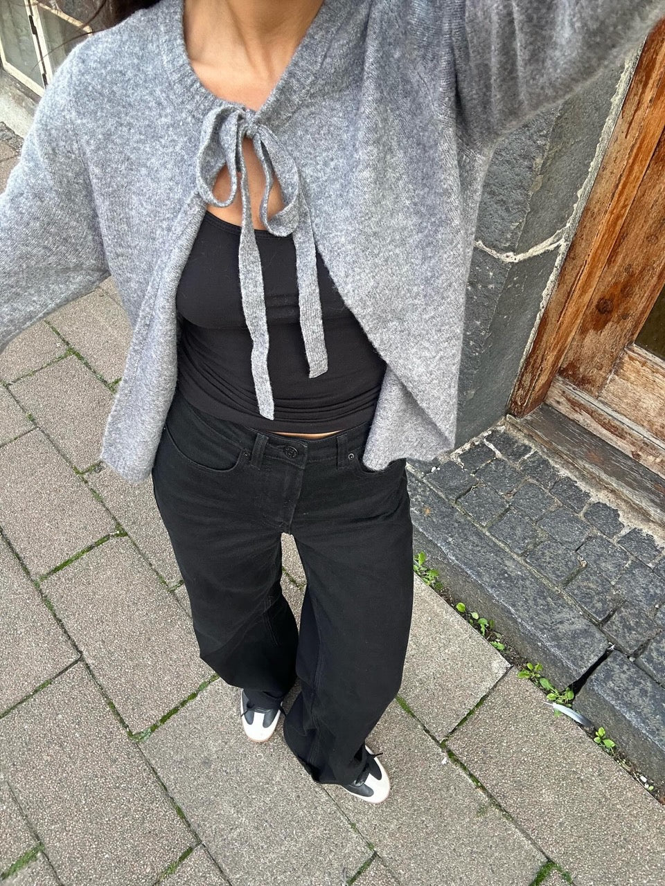 ONLJESSIE String Cardigan - Grå