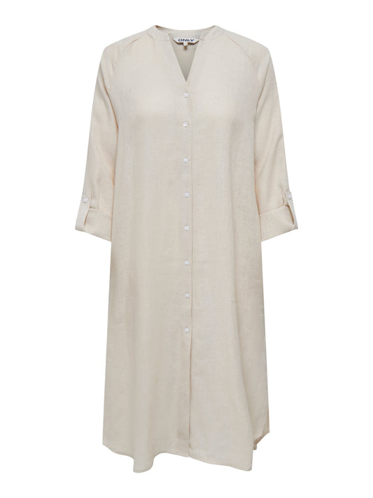 ONLTOKYO Linen Dress - Beige