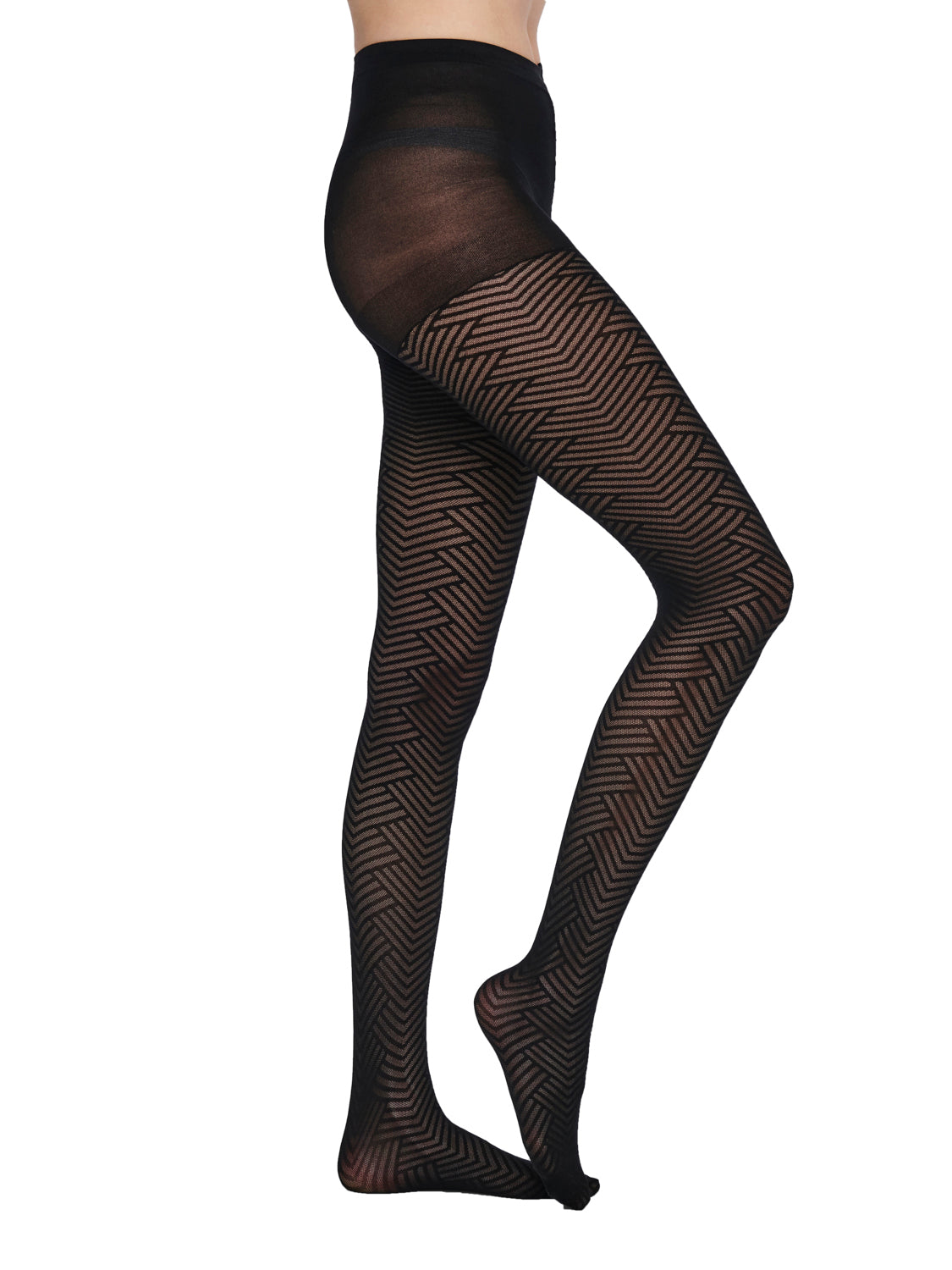 PGLEA HERRINGBONE Tights - Sort