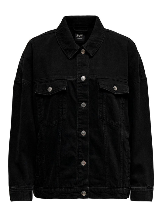 ONLSAFE CAROLINE Denim Jacket - Sort