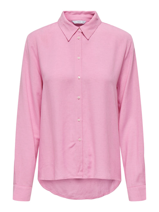 PGTESS L/S Linen Shirt - Rosa