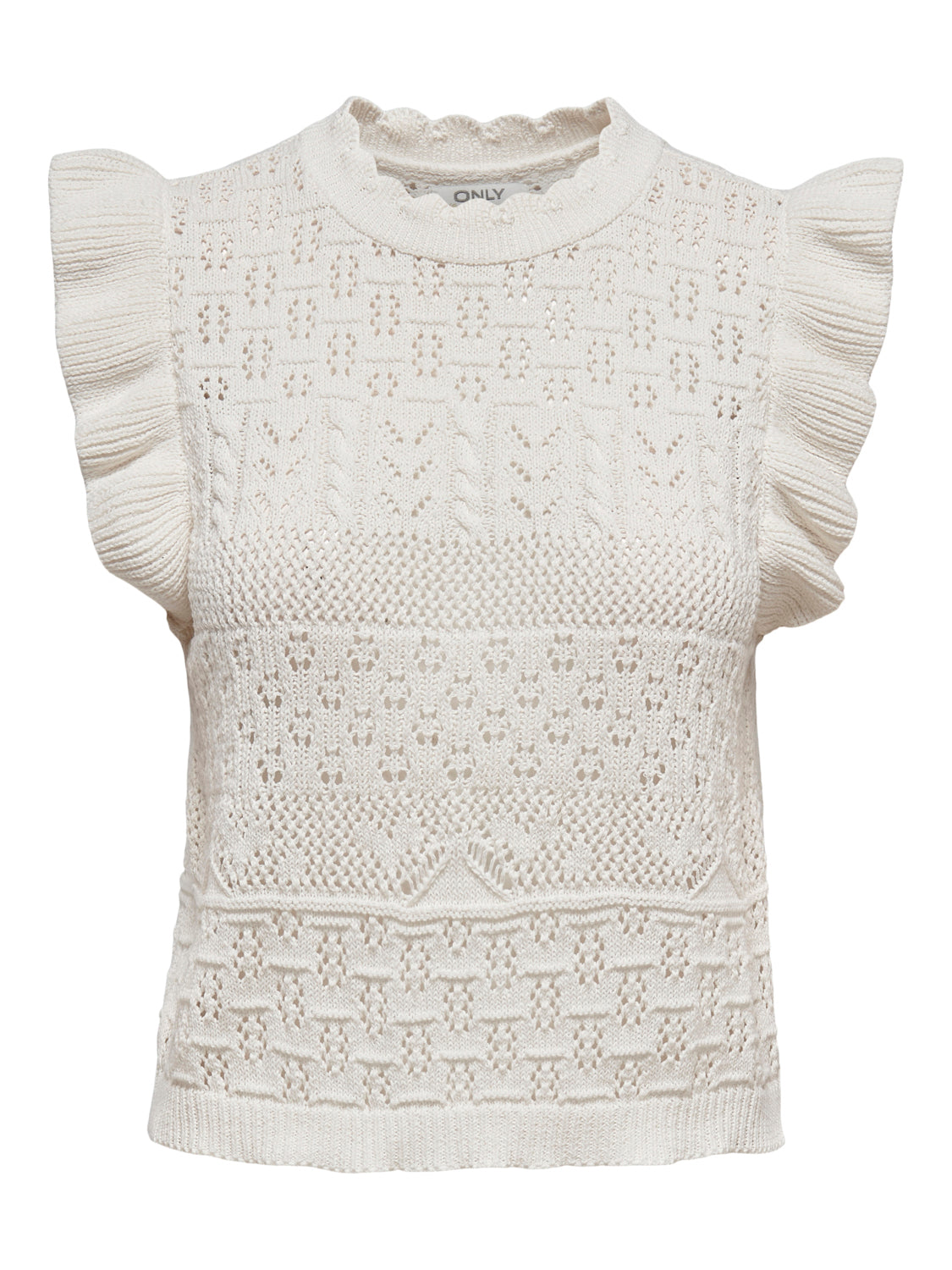 ONLTULLE S/L Top - Hvit