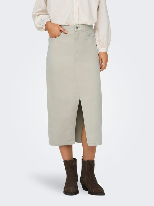 ONLLOLA HW Long Skirt - Beige