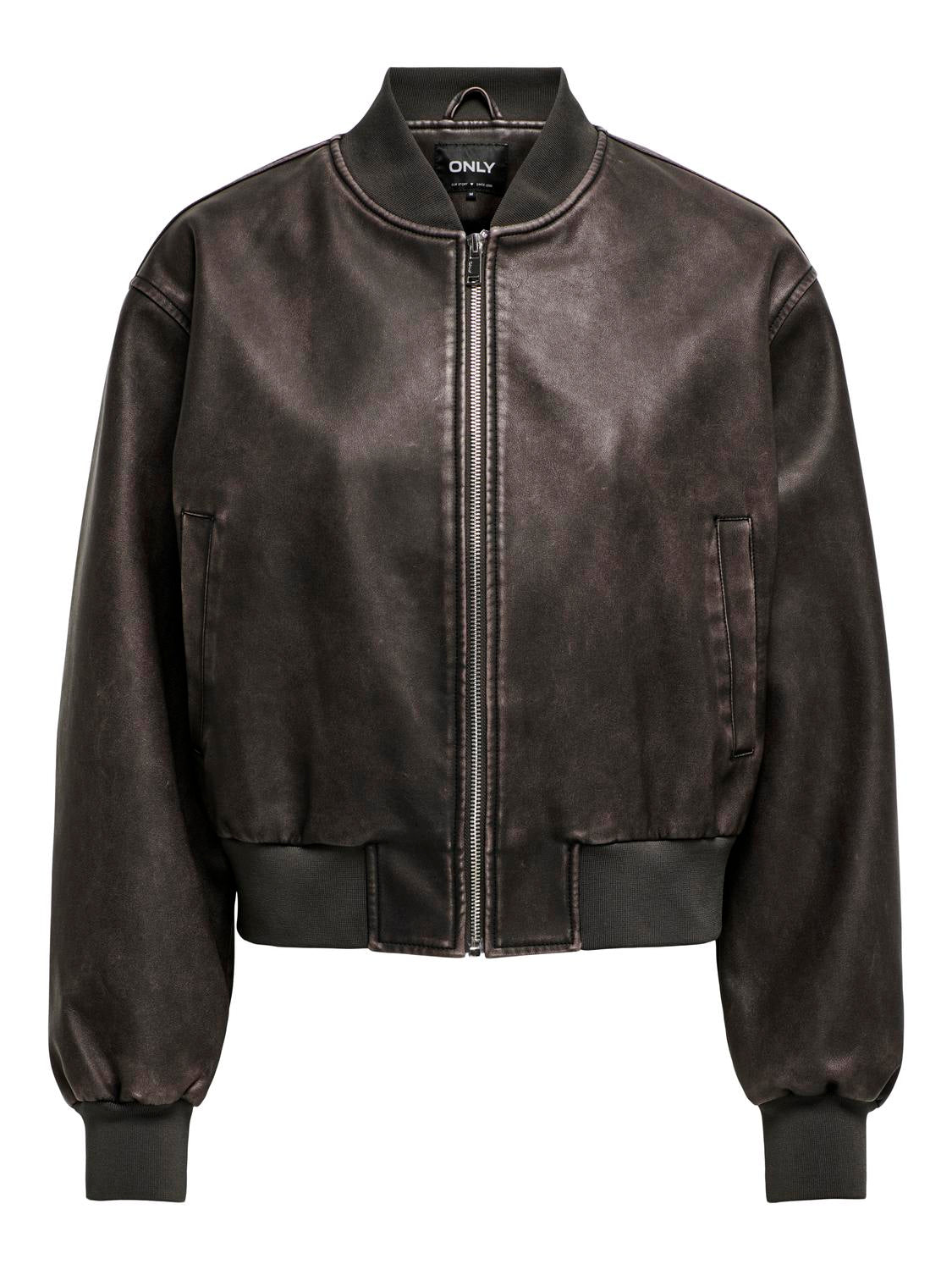 ONLJANE Bomber Faux Leather Jacket - Brun