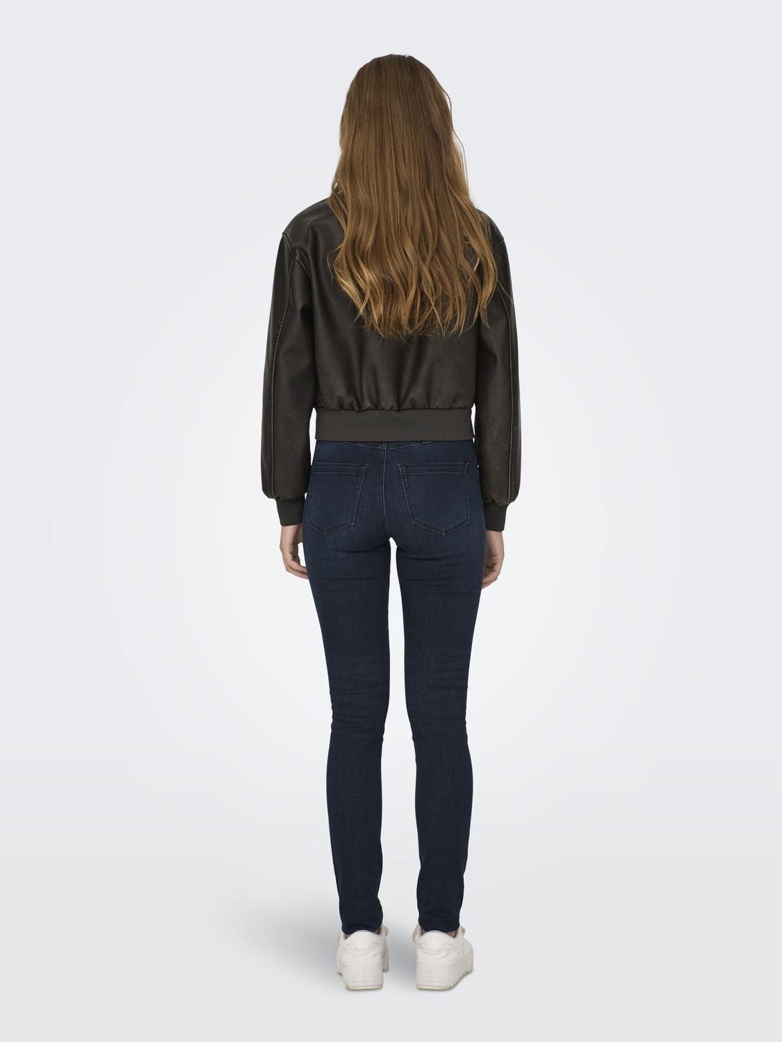 ONLJANE Bomber Faux Leather Jacket - Brun