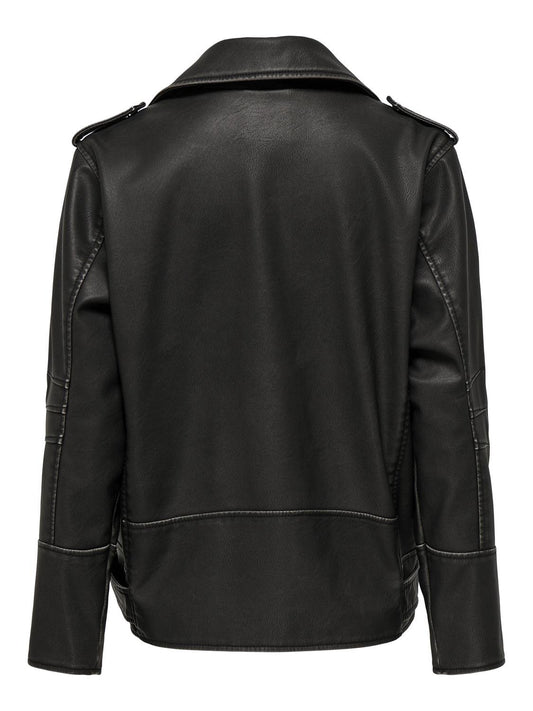 ONLMINDY Faux Leather Jacket - Sort