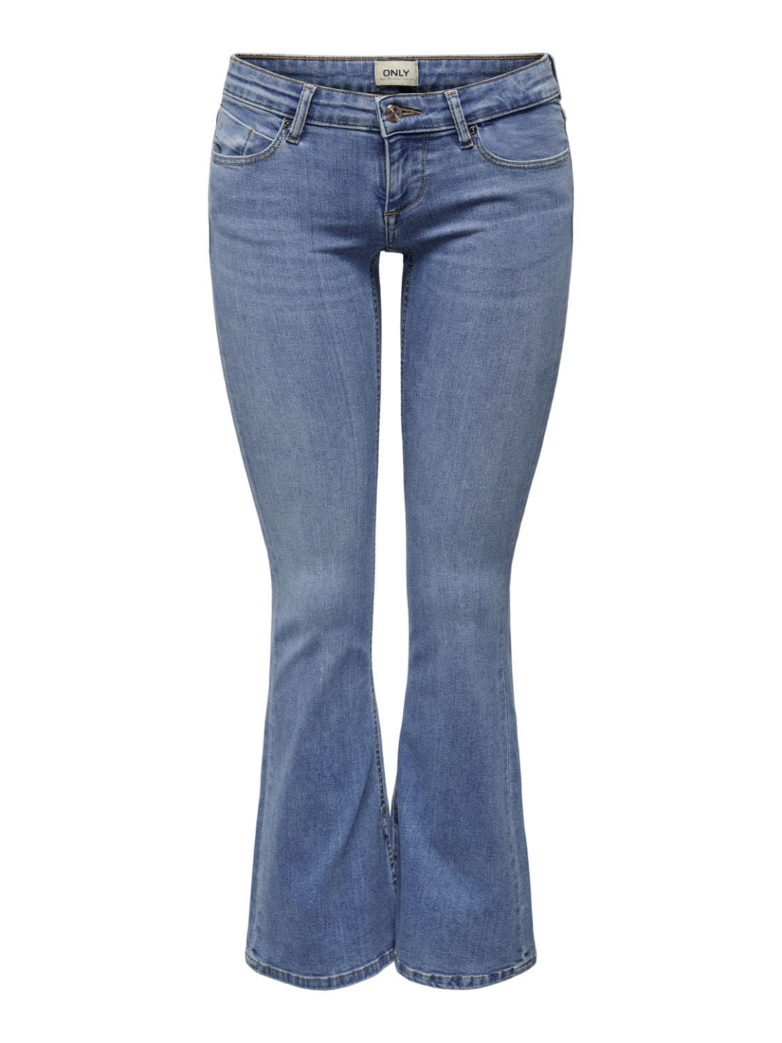 ONLCORAL LW Flared Slit Jeans - Blå