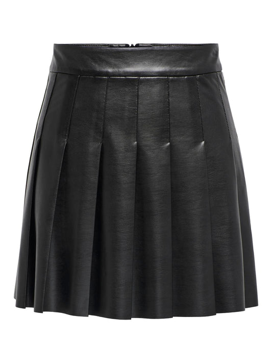 ONLDORIT Faux Leather Skirt - Sort