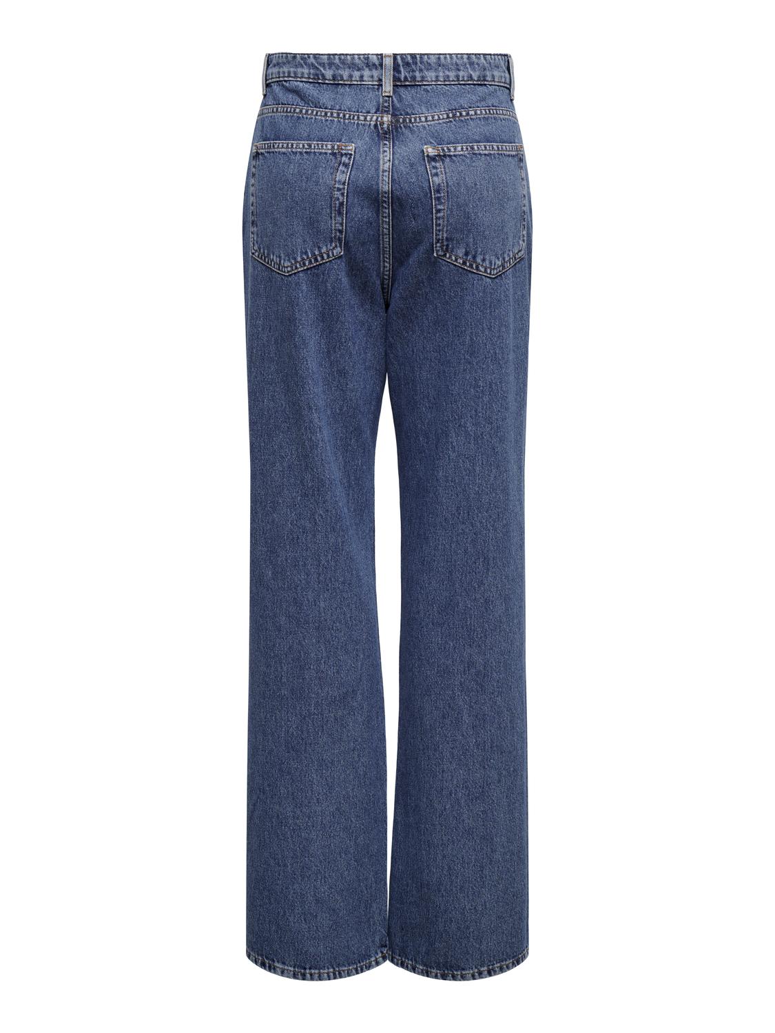 ONLSILJE EX HW Straight Jeans - Blå