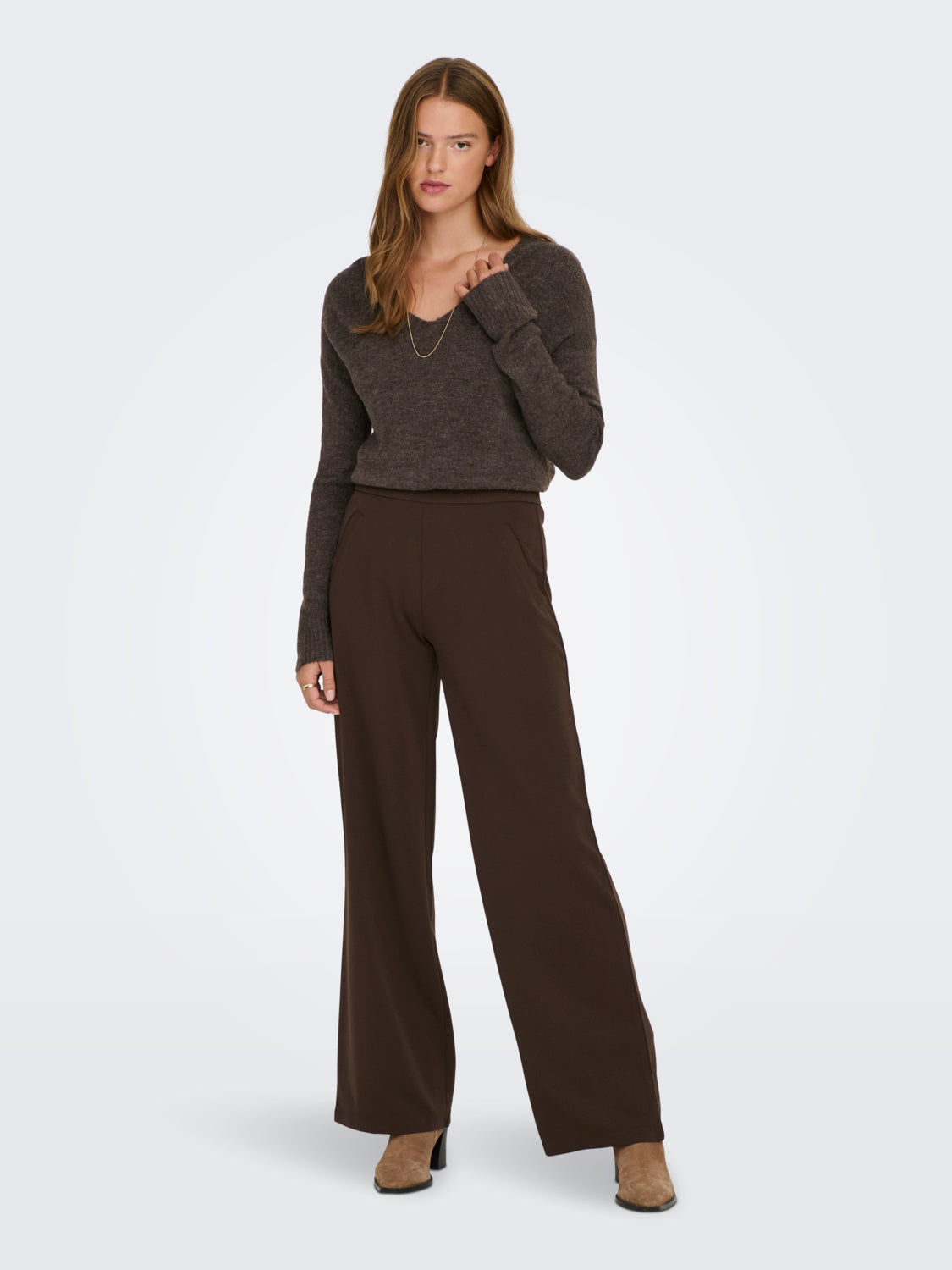 JDYELANORA Pullover - Brun