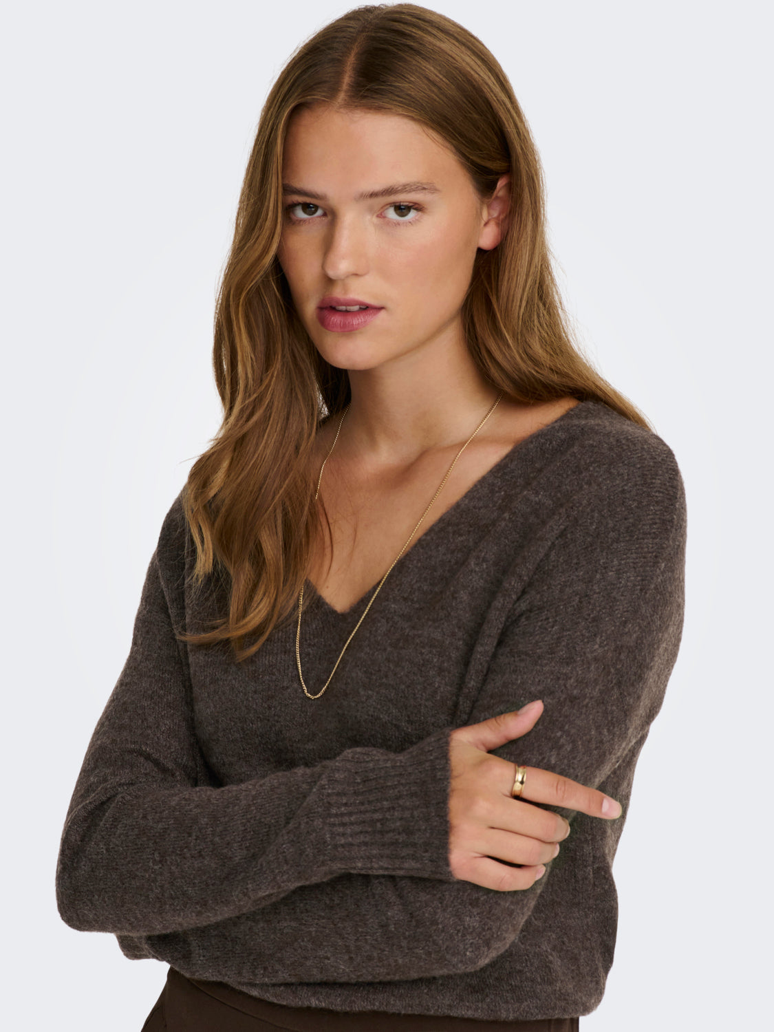 JDYELANORA Pullover - Brun