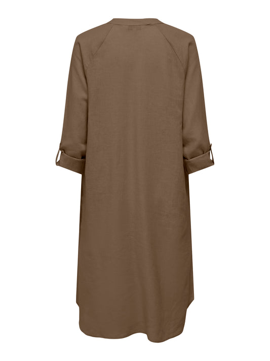 ONLTOKYO Linen Dress - Brun
