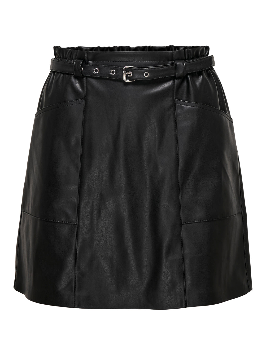 ONLHEIDI Faux Leather Skirt - Sort