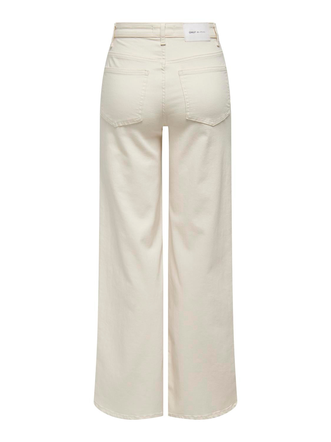 ONLMADISON BLUSH HW Wide Jeans - Beige